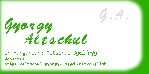 gyorgy altschul business card